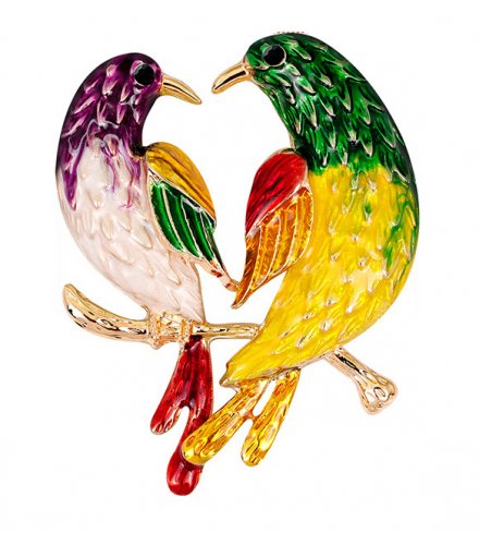 SB187 - Color bird brooch